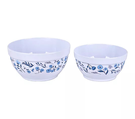 Temp-tations Seasonal Set of 2 Nesting Melamine Bowls - QVC.com | QVC