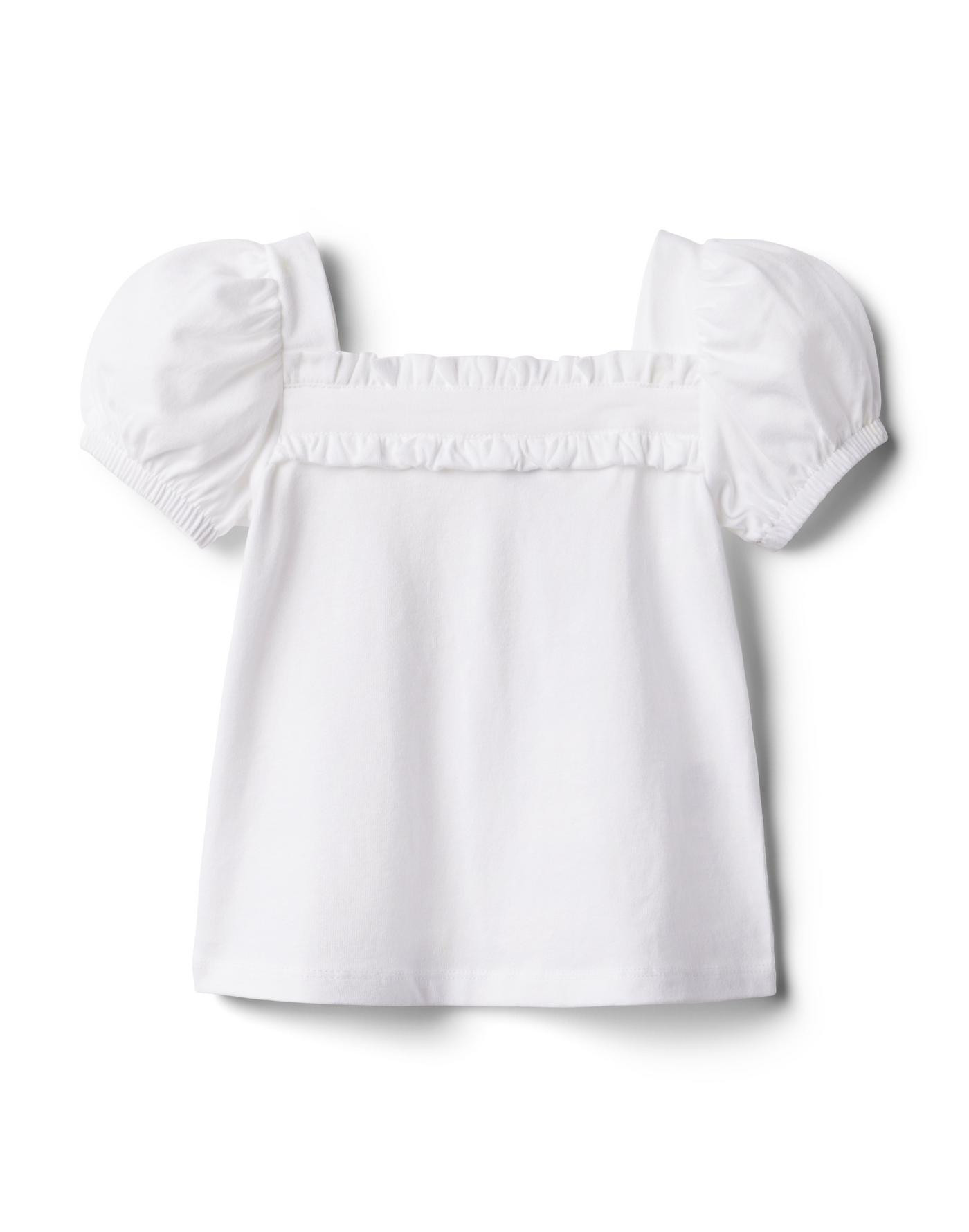 Puff Sleeve Ruffle Jersey Top | Janie and Jack