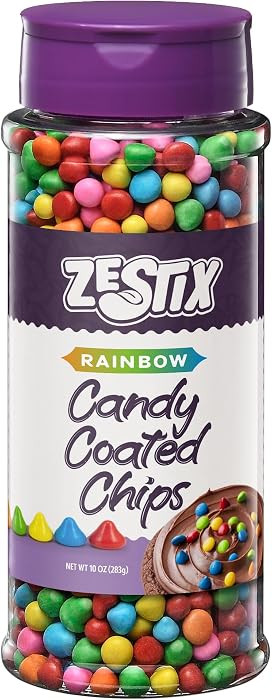 Rainbow Candy Coated Chips \u2013 10oz (283g) Resealable Bottle \u2013 Colorful Candy-Shell Choco... | Amazon (US)