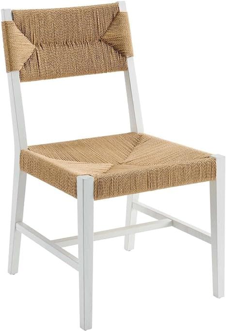 Modway White and Natural Bodie Wood Dining Chair EEI-5489-WHI-NAT | Amazon (US)