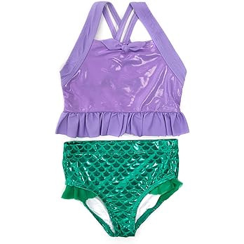 Little Adventures Child Mermaid Princess Two-Piece Swimsuits UPF 50 Double-lined Machine Washable... | Amazon (US)