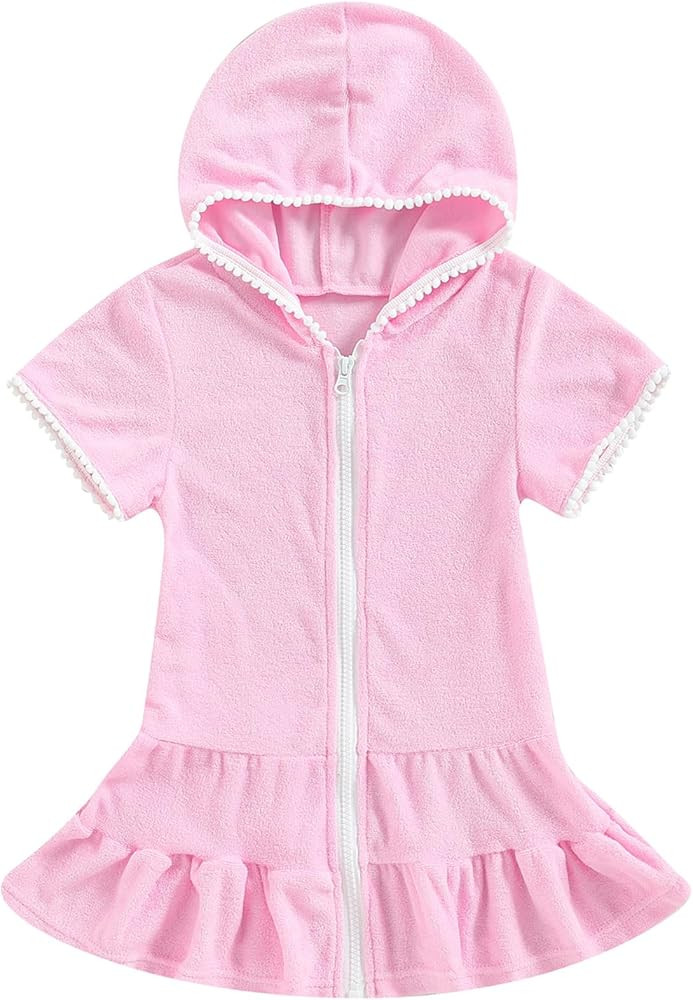 Mubineo Toddler Girl Long Sleeve Swimsuit Beach Dress Cute Cover Ups Ruffle Bathing Suit Cover Up... | Amazon (US)