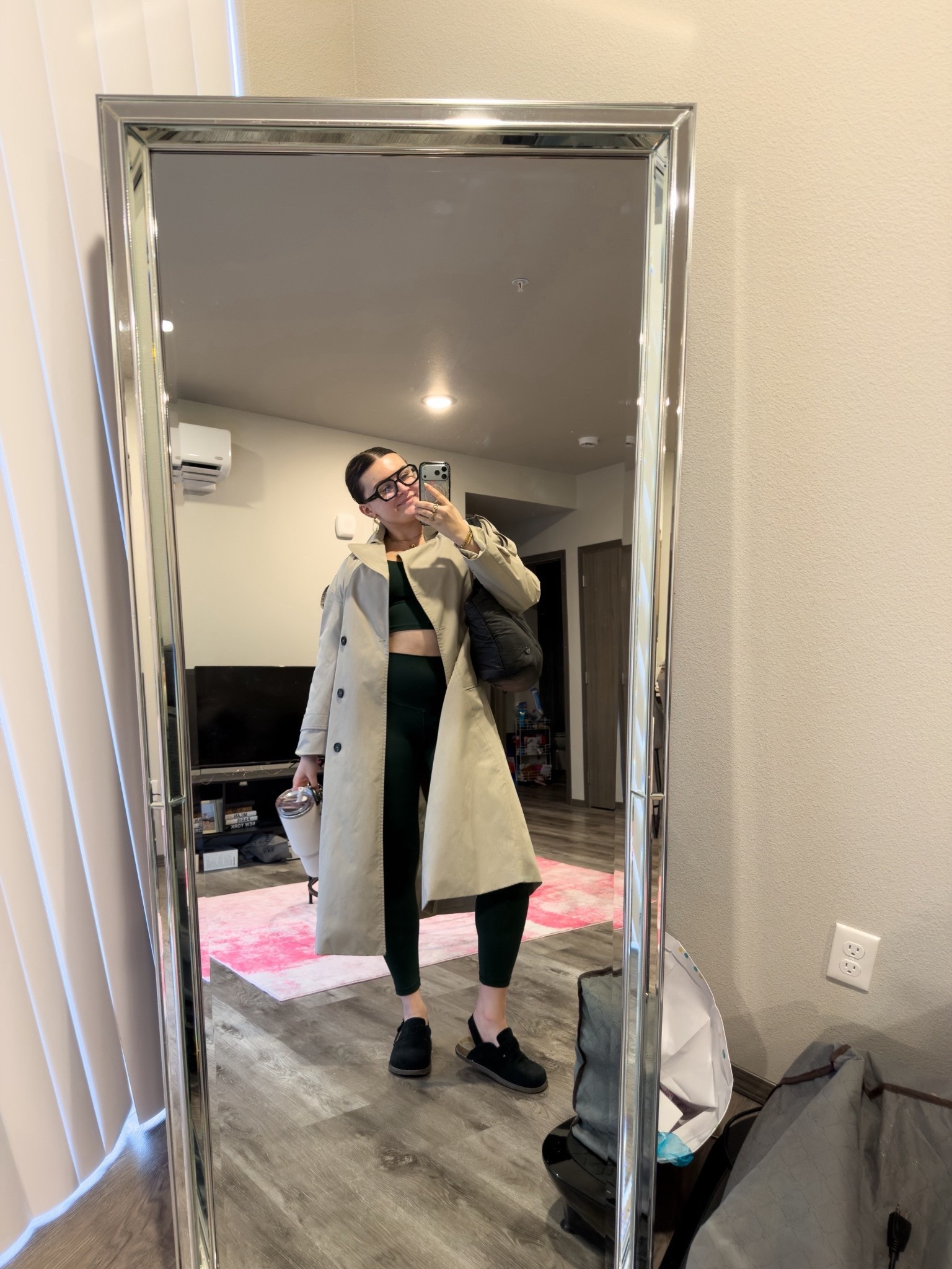 Cozy rainy day activewear look! I love elevating my workout clothes and it’s easy with a good trench 💚💛

I’m wearing a L workout set, L coat and size 9 clogs

#LTKootd #LTKMidsize #LTKfitnessgoals