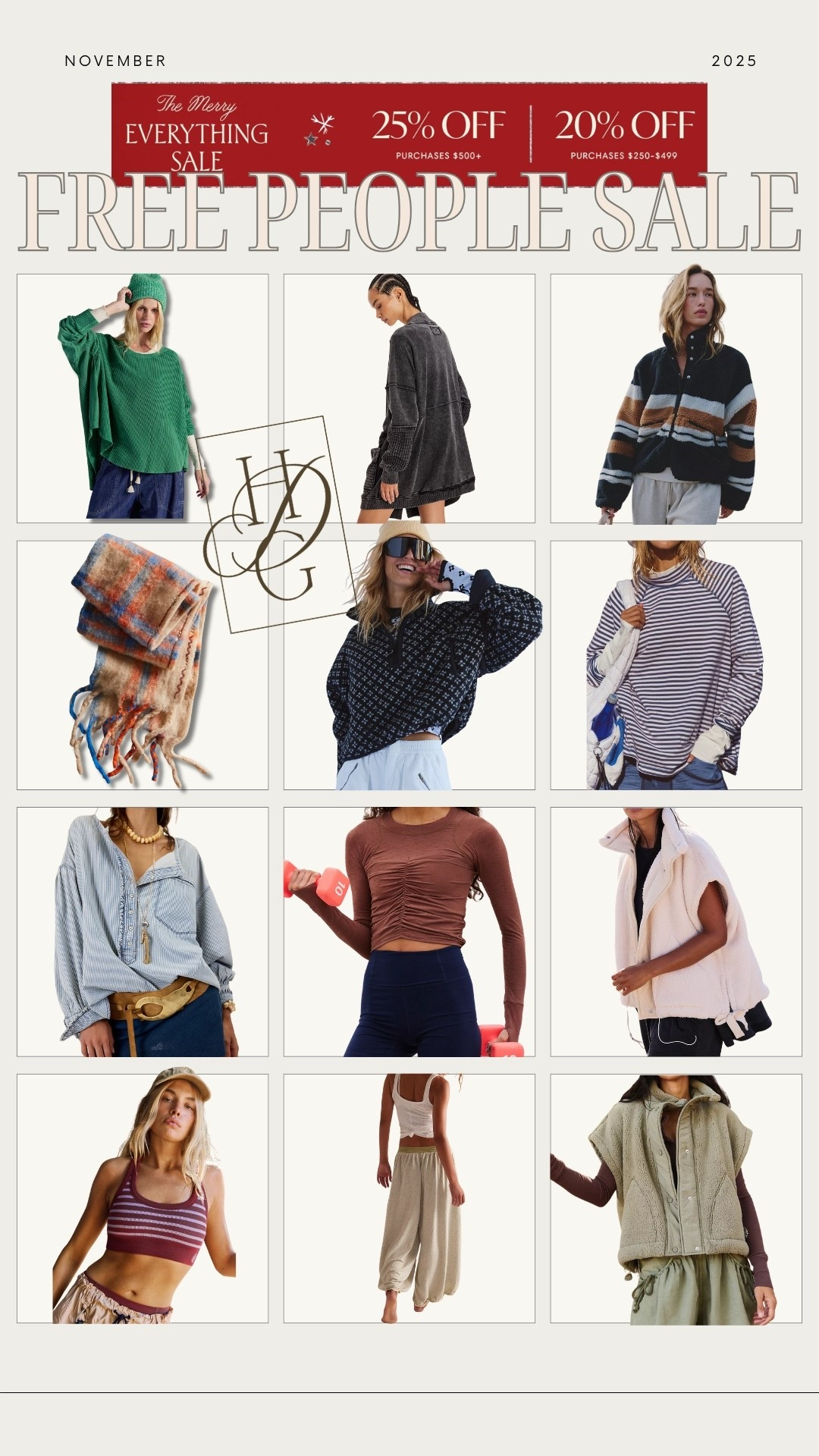 Sales that never happen…FREE PEOPLE😍👏🏼✨🎄 today is the last day I believe! 25% off purchases of $500+ & 20% off purchases of $250+ !!! Sharing what’s in my cart / wish list 👀 def a good time to take advantage of anything you’ve been eyeing as they never do sales! 

Free people sale / FP movement / gift guide for her / Holley Gabrielle 

#LTKStyleTip #LTKSaleAlert #LTKHoliday