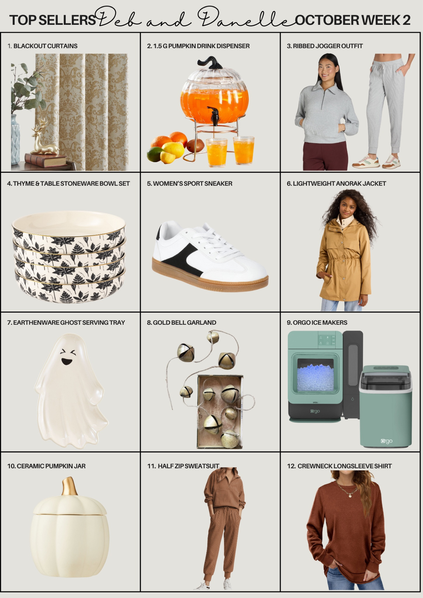 Our top-selling products from LTK this week included some of our favorite home and fashion picks for Fall, as well as a few items from the Big Deals sales event, such as these ice makers from Orgo. The list also included our gold bell garland from Wayfair. 

#LTKSaleAlert #LTKHome #LTKHoliday