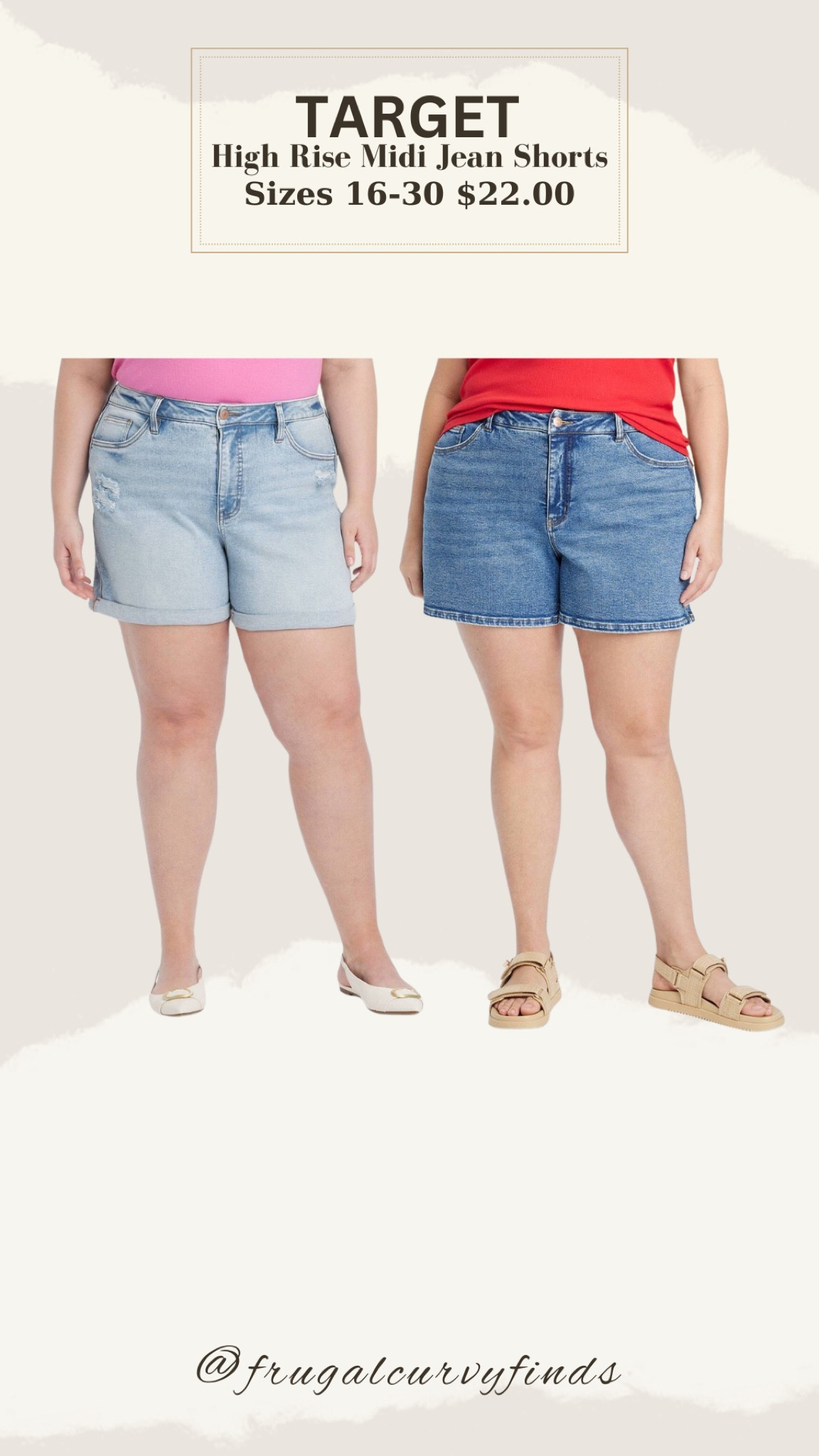 Target new arrivals of women’s fashion. High rise midi jean shorts available in midsize and plus size (sizes 16-30). Only $22.00 

#LTKstyletip #LTKfindsunder50 #LTKplussize