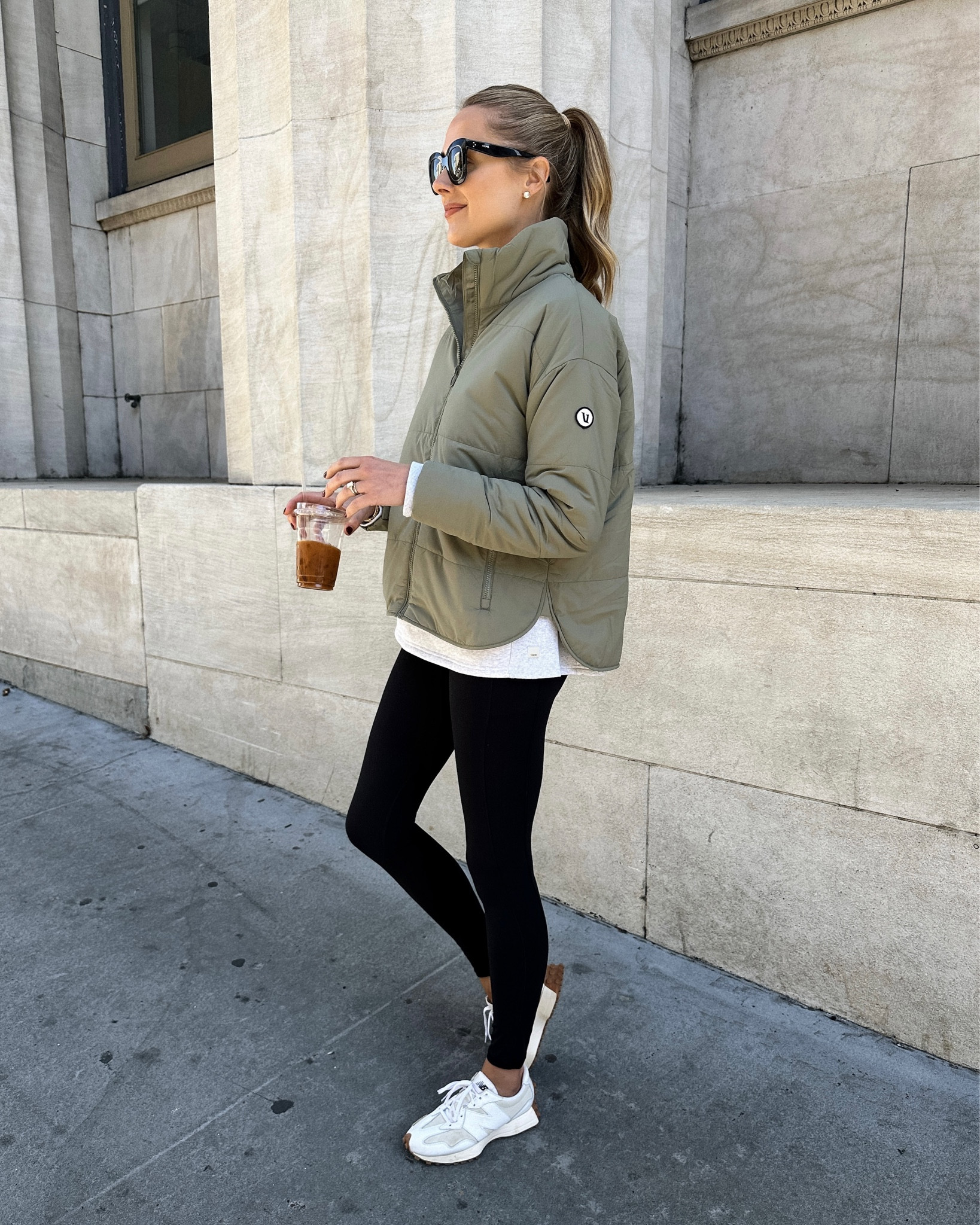 Vuori green jacket (medium) black leggings, new balance sneakers, activewear 

#LTKfitness #LTKstyletip #LTKfindsunder100