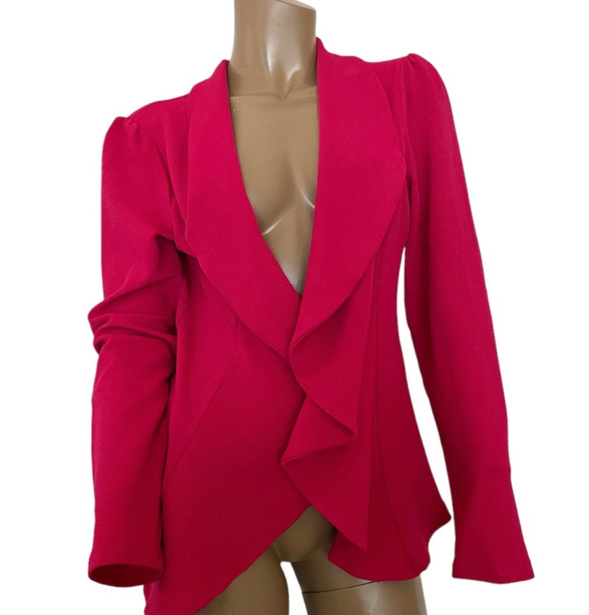 #pinkblazer #pinkjacket #hotpinkblazer #hotpinkjacket #pinkrufflejacket #layering #chic #style #fashion #affordablefashion #closetstaple #momstyle #pinktop #pinkopenfrontblazer #formal #businesscasual #office #businessattire 

#LTKstyletip #LTKcurves #LTKFind