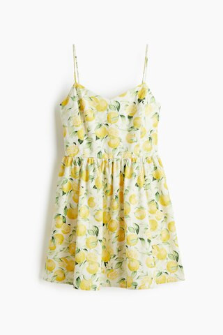 H & M - Cotton Dress with Flared Skirt - White | H&M (US + CA)
