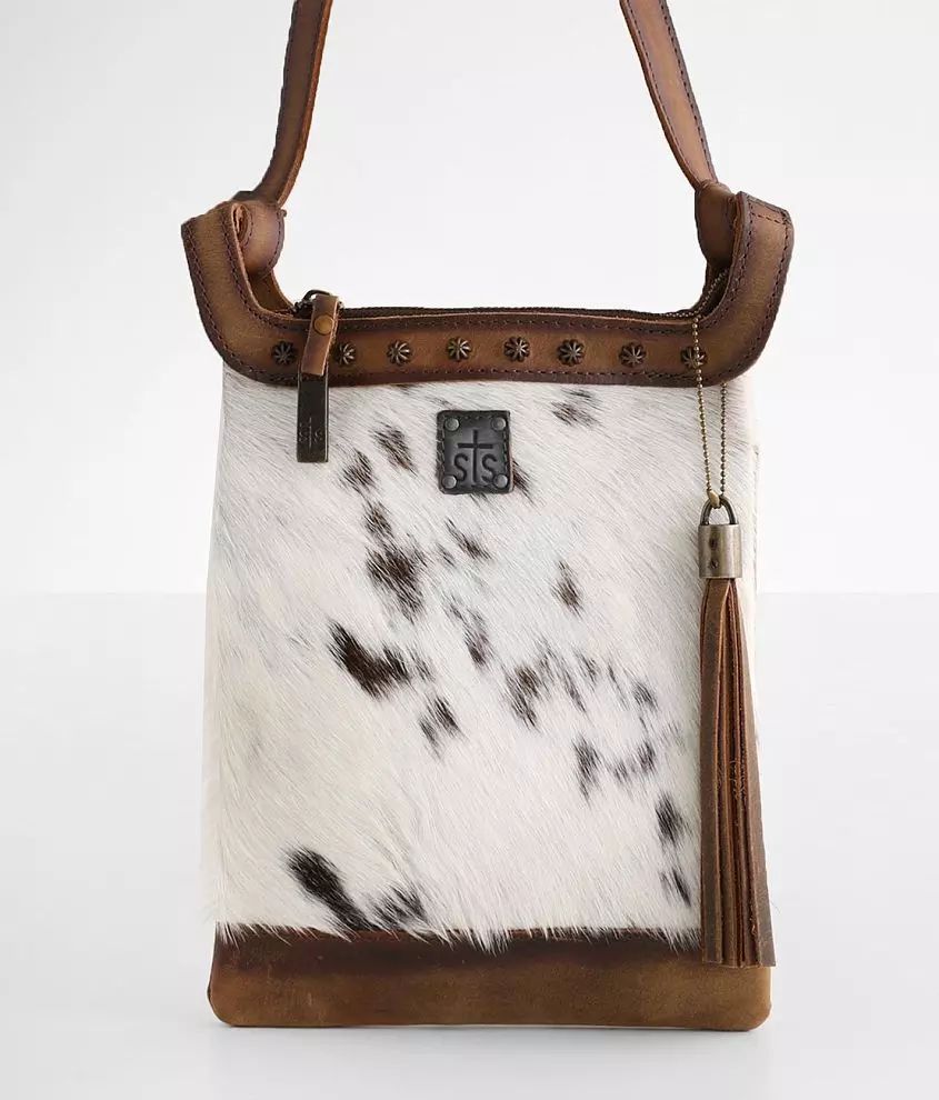 Classic Cowhide Leather Crossbody Purse | Buckle