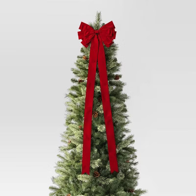 Christmas Velvet Bow Tree Topper - Wondershop™ | Target
