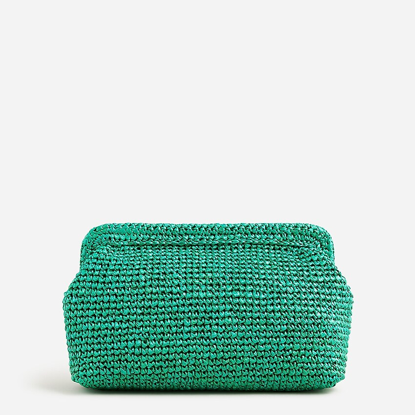 Portofino hand-knotted raffia clutch | J. Crew US