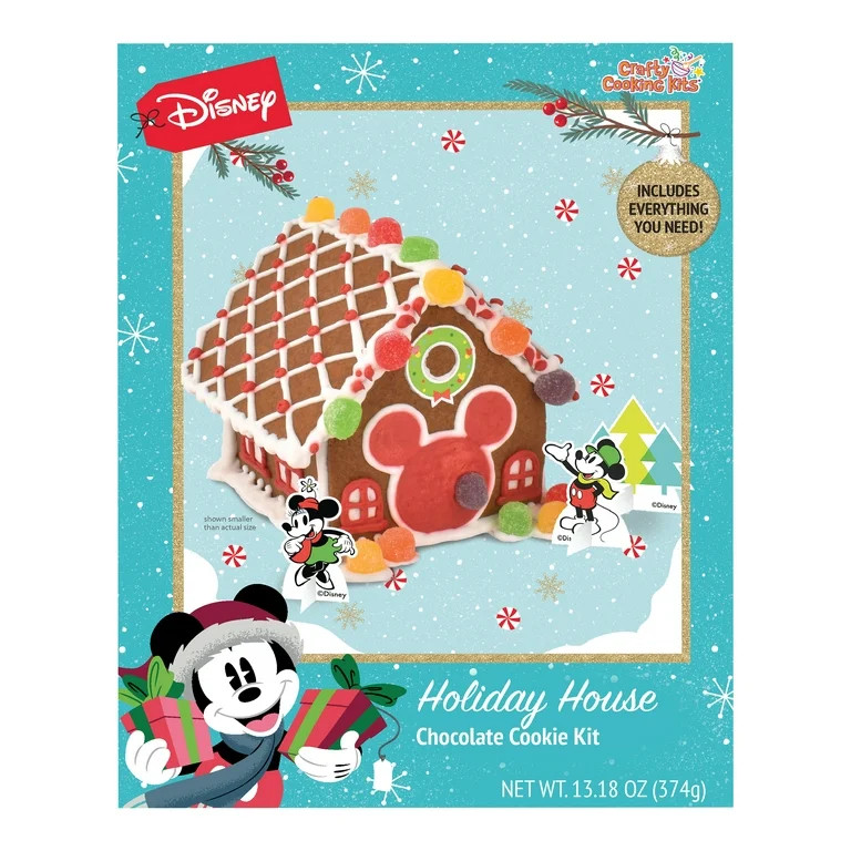 Disney's Mickey and Minnie Holiday House Chocolate Cookie Kit, 1 Kit, 13.18 Ounces | Walmart (US)