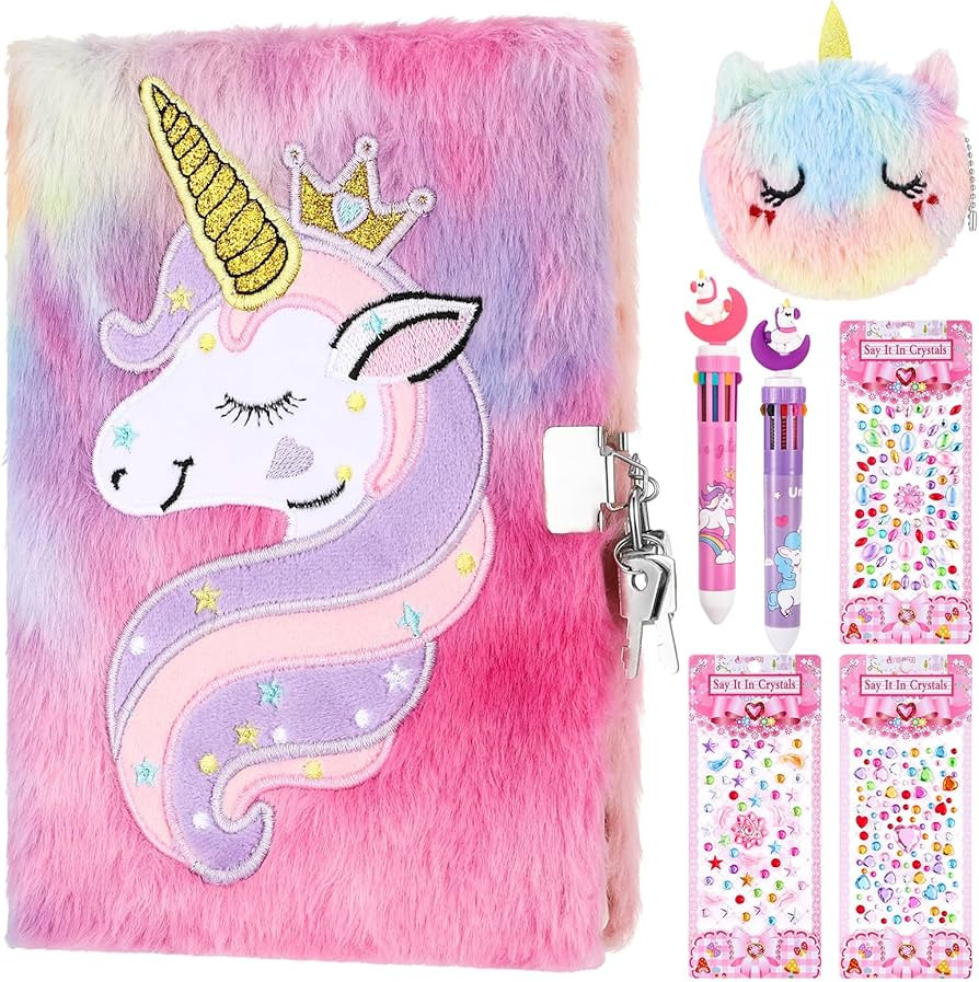 Unicorn Secret Diary for Girls,Kids Stationary Sets Girls Stationary Sets for Girls Secret Diary ... | Amazon (UK)