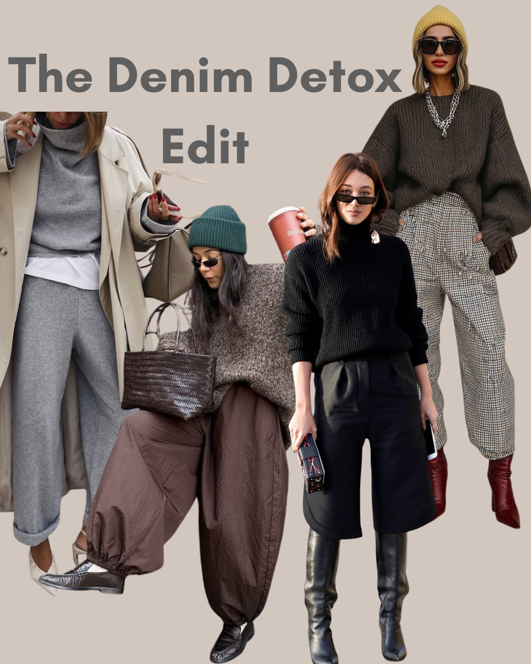 Suffering from denim fatigue? These four stylish alternatives — from checked pants to Bermuda shorts with boots — will carry you effortlessly from weekends to the boardroom to evening out. 

 #LTKaustralia #LTKwinter #LTKstyletip