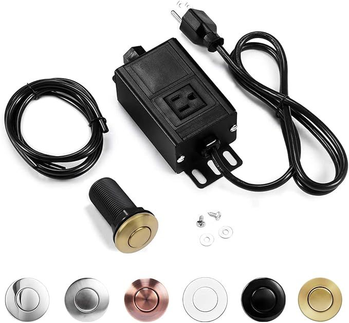 Garbage Disposal Air Switch Kit, Sink Top Waste Disposer On/Off Switch with Aluminum Alloy Power ... | Amazon (US)