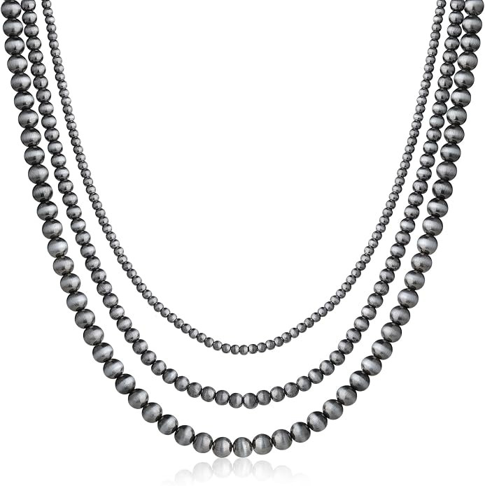 Western Jewelry Navajo Pearl Necklace for Women Beaded Necklace Boho Vintage Choker | Amazon (US)