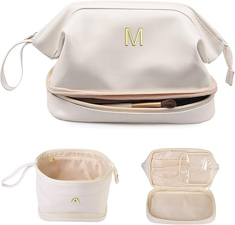 Stocking Stuffers for Women-Birthday Gifts-Teen Girl Gifts Trendy Stuff Initial Makeup Bag for Wo... | Amazon (US)