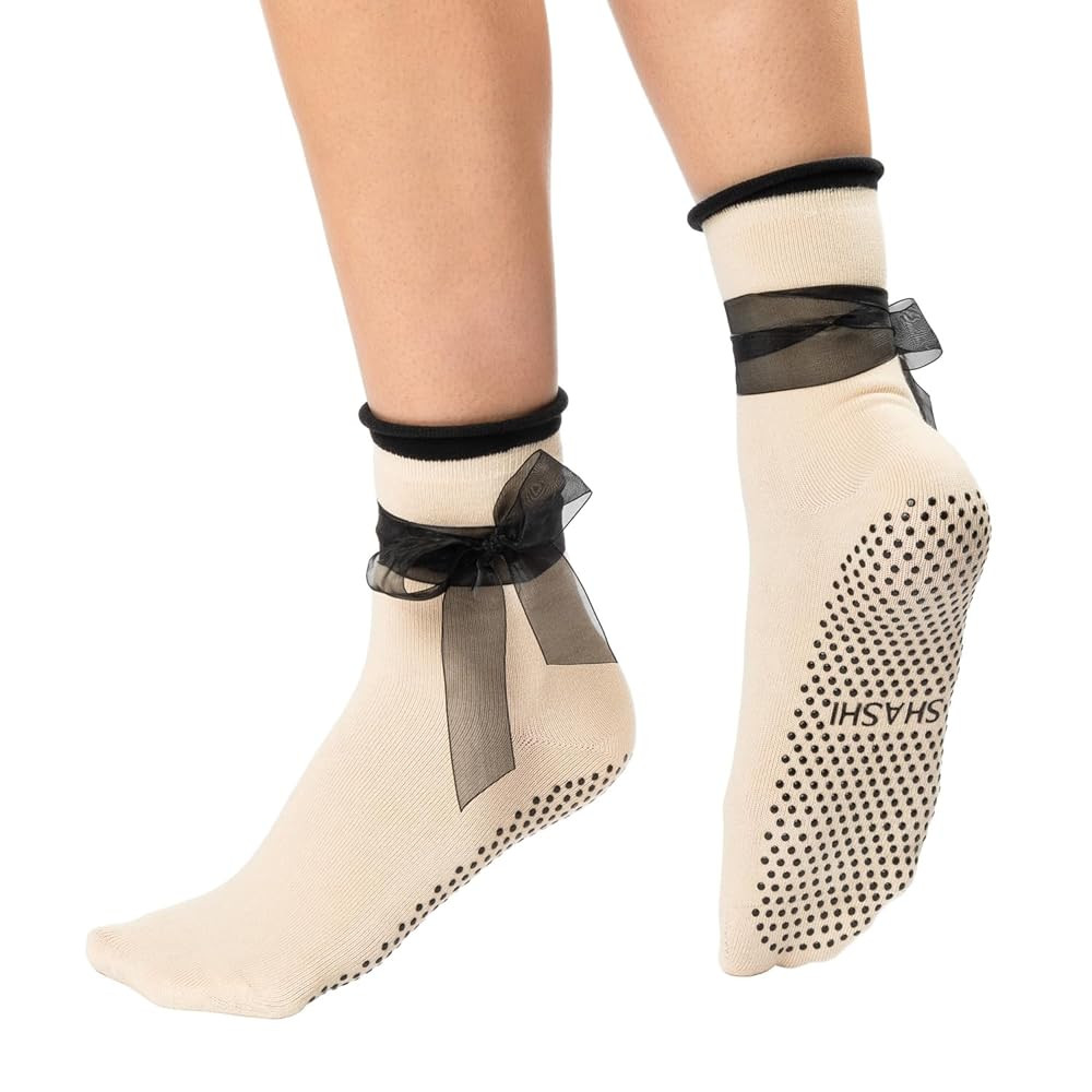 SHASHI Crew Grip Socks – Stylish, Non-Slip Footwear for Pilates, Barre, and Yoga | Amazon (US)