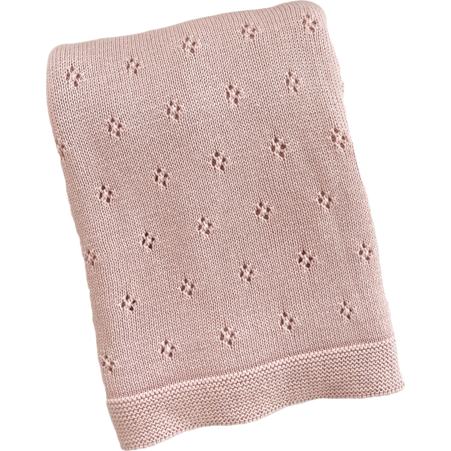 Pique Baby Blanket, Blush | Maisonette