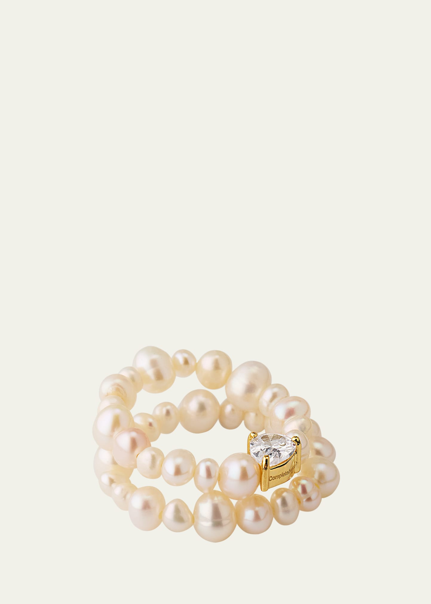 Completedworks The Exposure of Time Ring Set in 14K Yellow Gold Plated Silver with Freshwater Pea... | Bergdorf Goodman