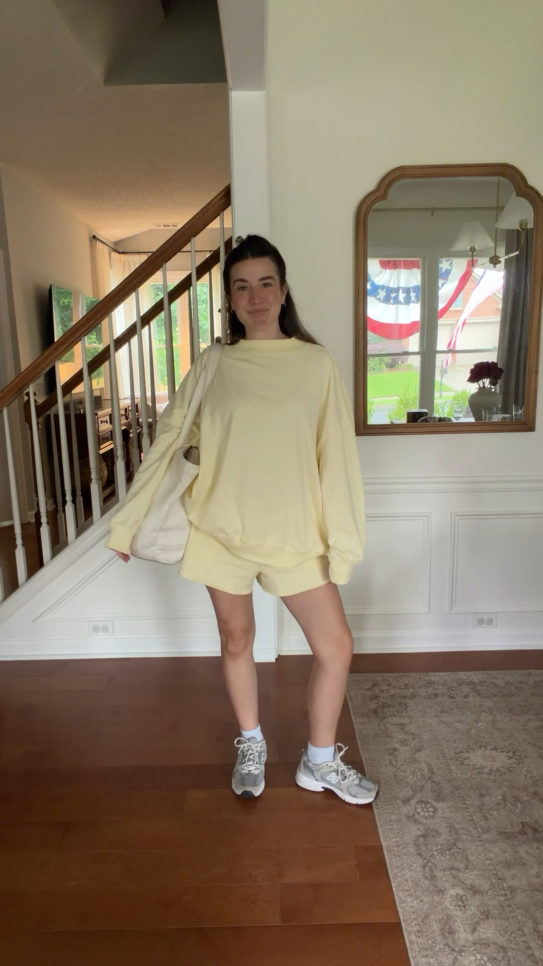 easy mom ootd thanks to this matching set from Aerie 💛 perfect for maternity, postpartum or just daily mom life! 

top is size large, bottoms size medium

#LTKootd #LTKBump #LTKmomlife