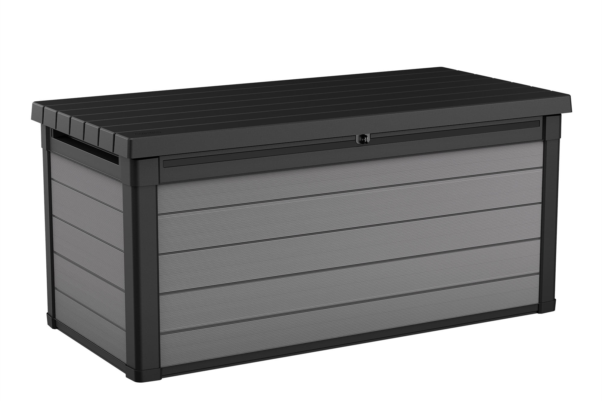 Keter Premier Outdoor 150 Gallon Wood and Resin Deck Box, Black and Gray - Walmart.com | Walmart (US)