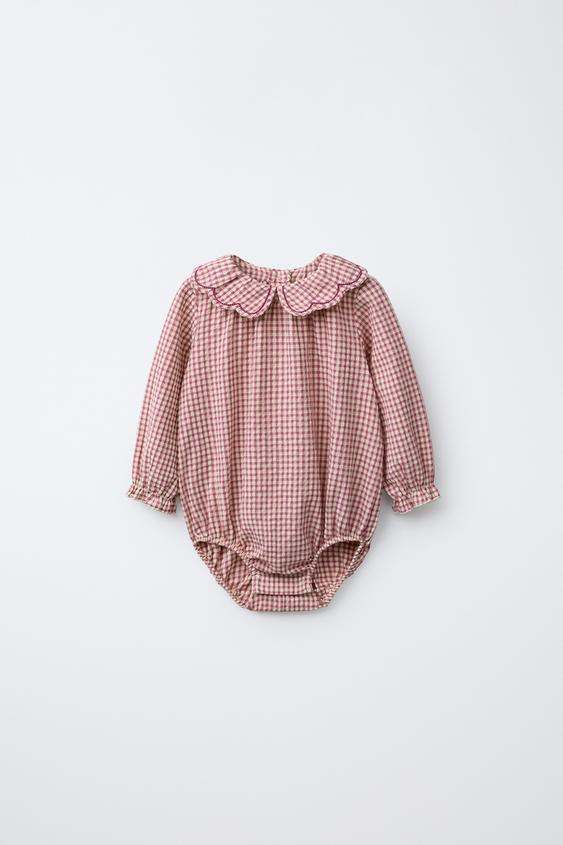 GINGHAM ROMPER | Zara US
