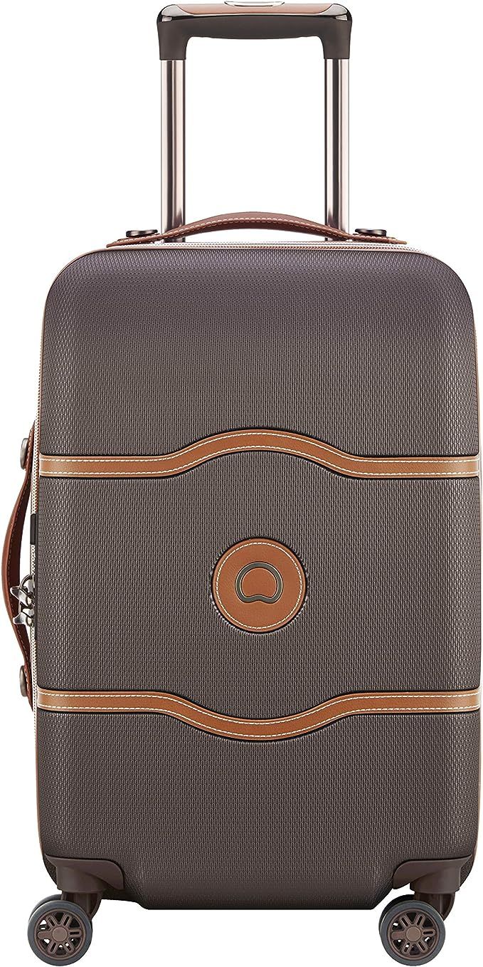 Amazon.com | DELSEY Paris Chatelet Air Hardside Luggage, Spinner Wheels, Chocolate Brown, Checked... | Amazon (US)