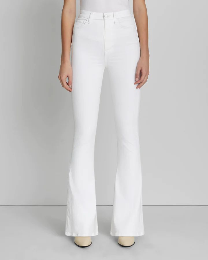 No Filter Ultra High Rise Skinny Flare in Clean White | 7 For All Mankind