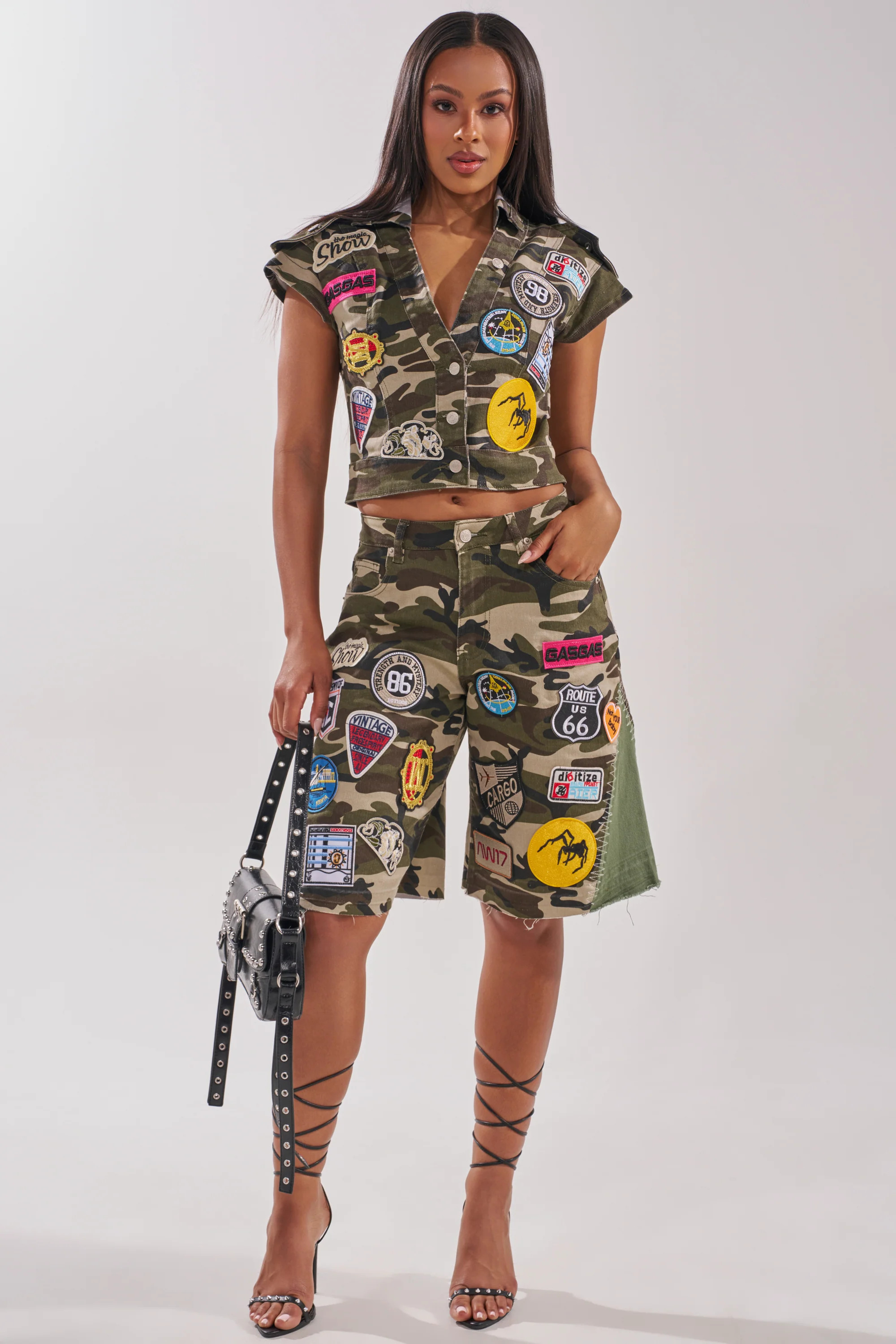 DOWN FOR SOME FUN CAMO BERMUDA SHORT | AKIRA