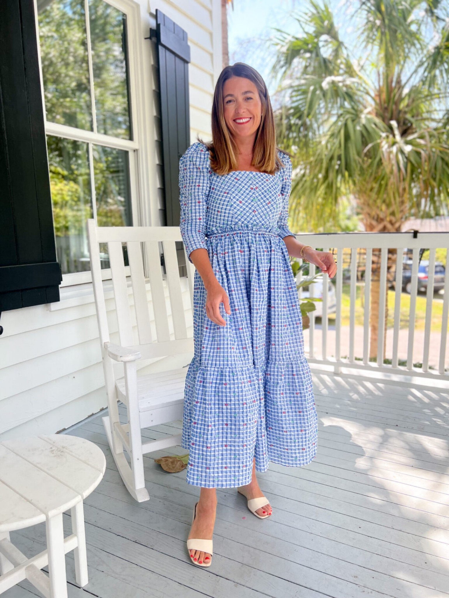 A timeless square-neck maxi dress from Hunter Bell, paired with the prettiest Staud espadrille wedge sandals! 

#LTKSeasonal #LTKshoecrush #LTKstyletip