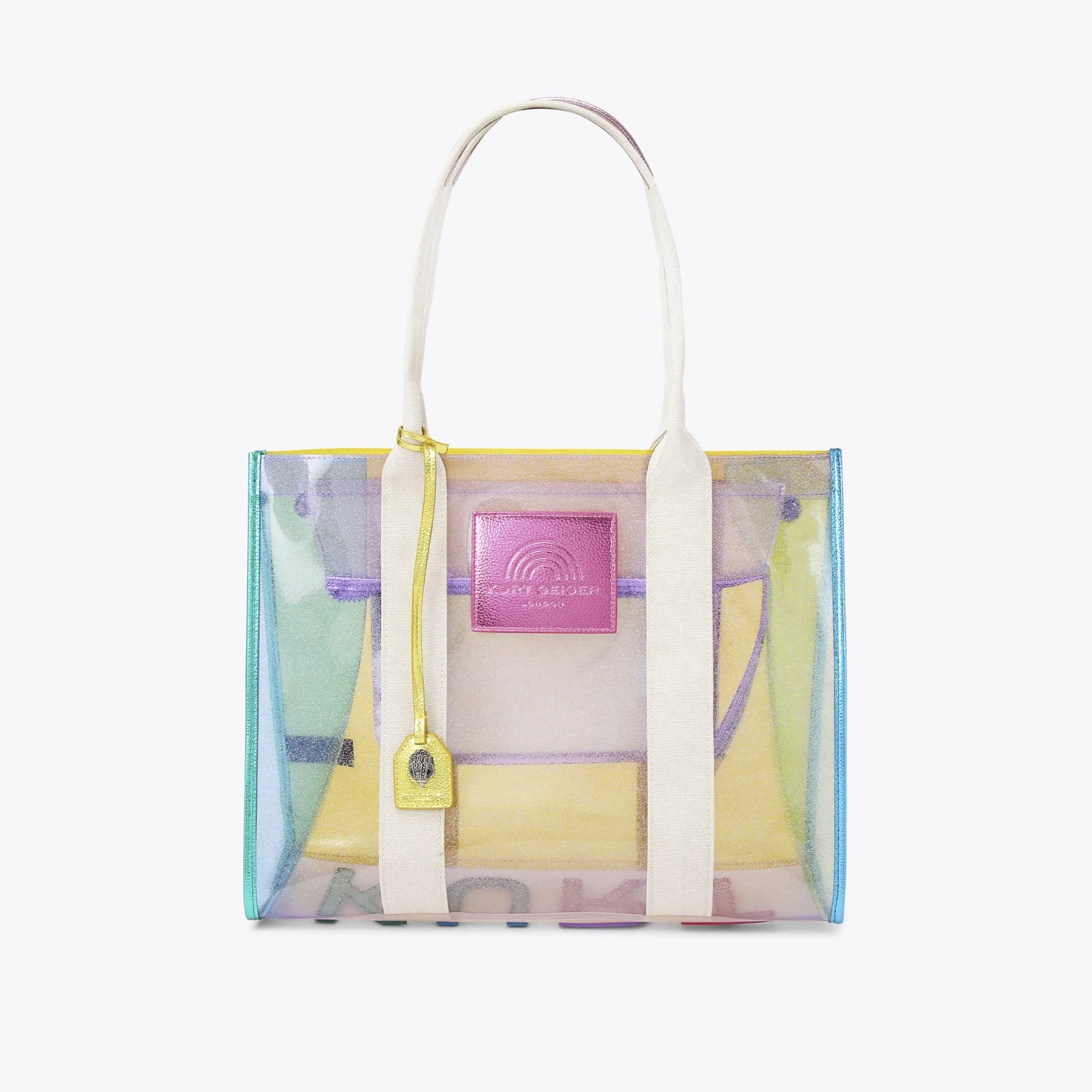 large vinyl southbank tote bag | Kurt Geiger US