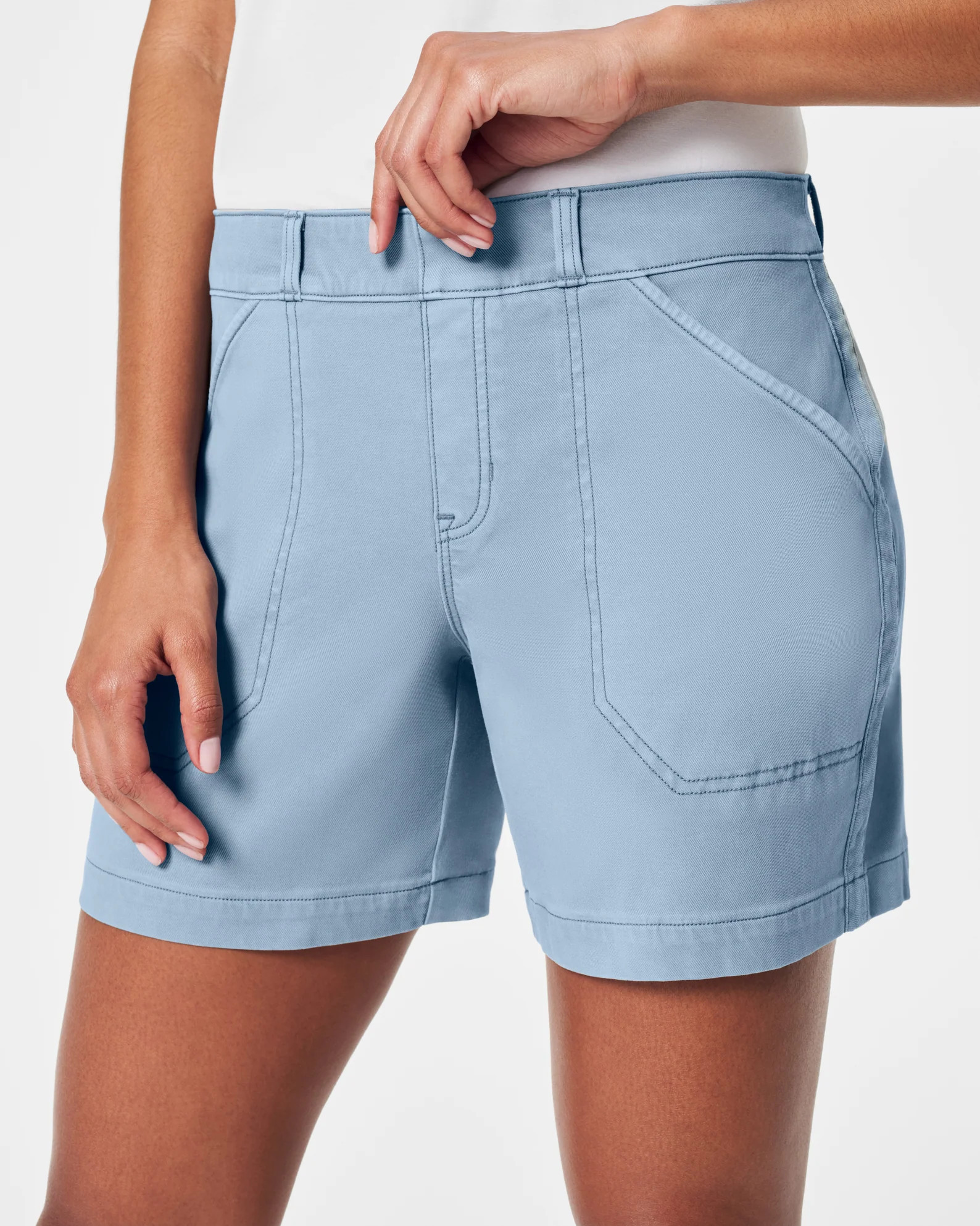 Stretch Twill Shorts, 6 | Spanx