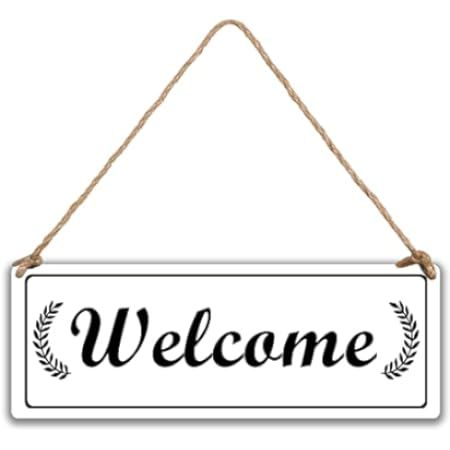 Wooden Welcome Sign for Rustic Farmhouse Decorations,Wall Hanging Welcome Sign for Front Door, Porch | Amazon (US)
