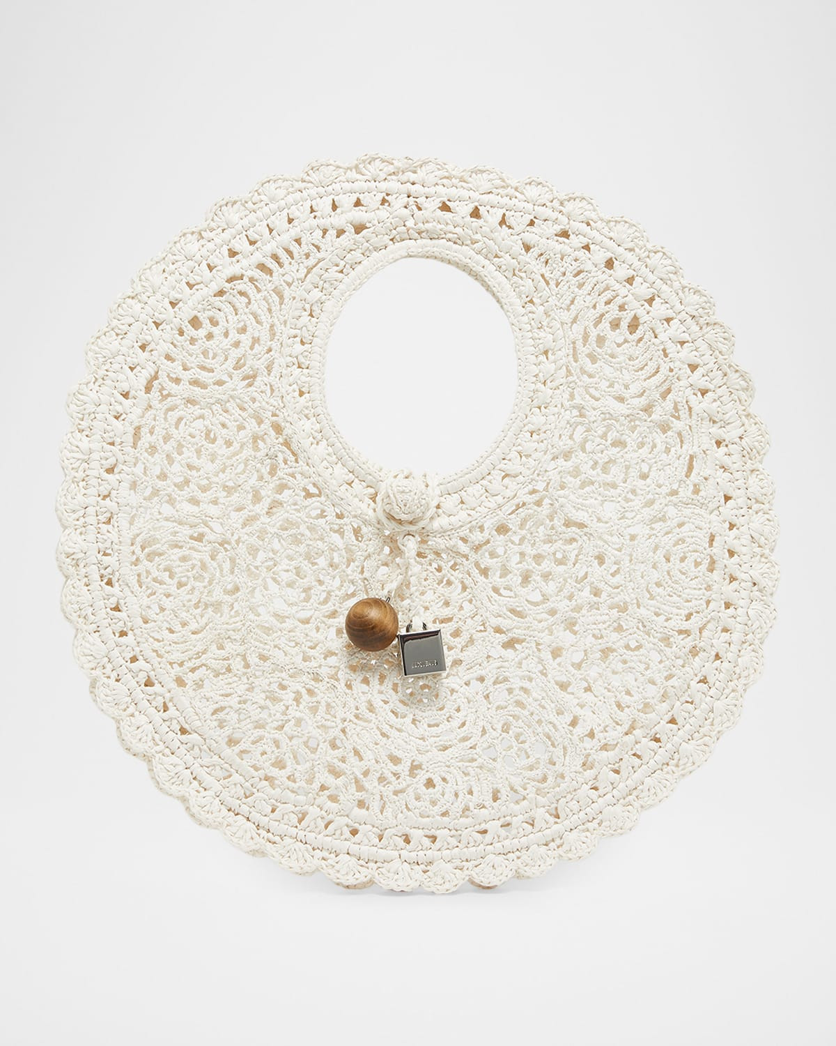 Le Petite Crochet Raffia Lace Top-Handle Bag | Neiman Marcus