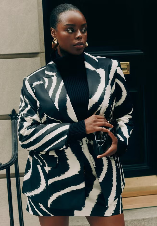 Oversized Printed Blazer | Eloquii