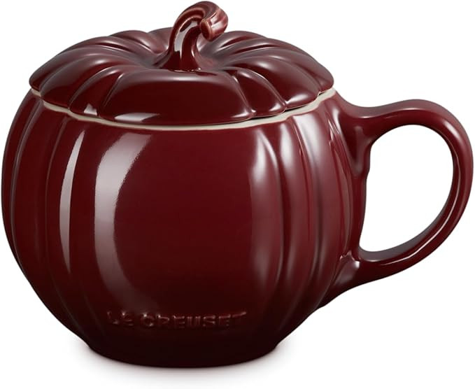 Le Creuset Stoneware Pumpkin Mug with Lid, 14 oz., Rhone | Amazon (US)