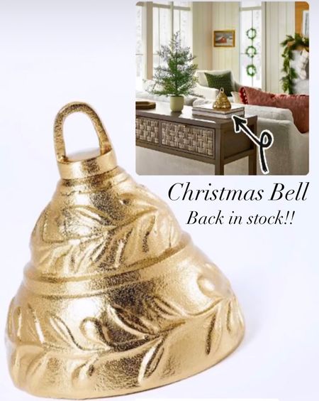 Studio McGee Gold Christmas Bell, BACK IN STOCK!!  And $15!!

Holiday, Christmas, Target, Studio McGee, Decor, Bell, Christmas Decor, Holiday Decor.

#Target #TargetChristmas #StudioMcgee #ChristmasDecor #BackInStock 

#LTKhome #LTKHoliday #LTKSeasonal