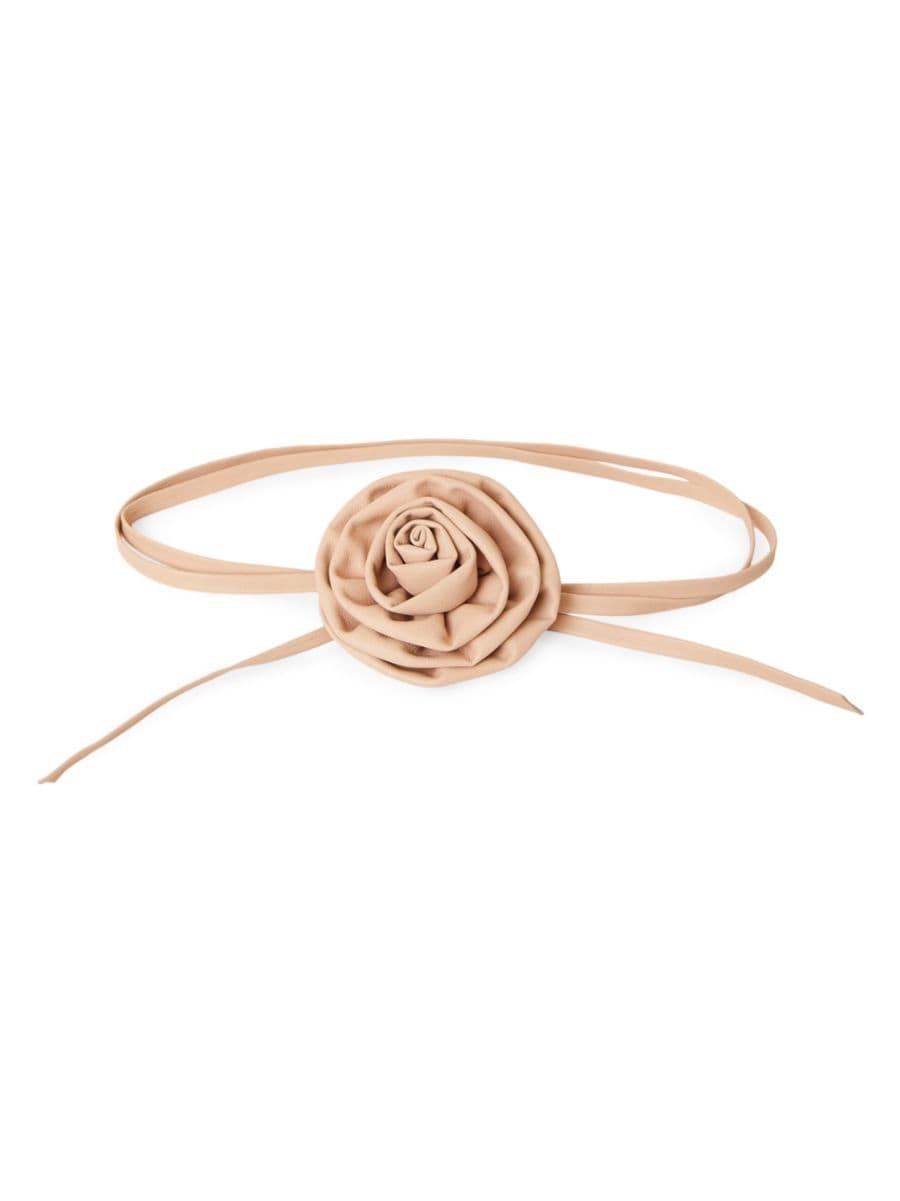 Rosette Leather Belt | Saks Fifth Avenue