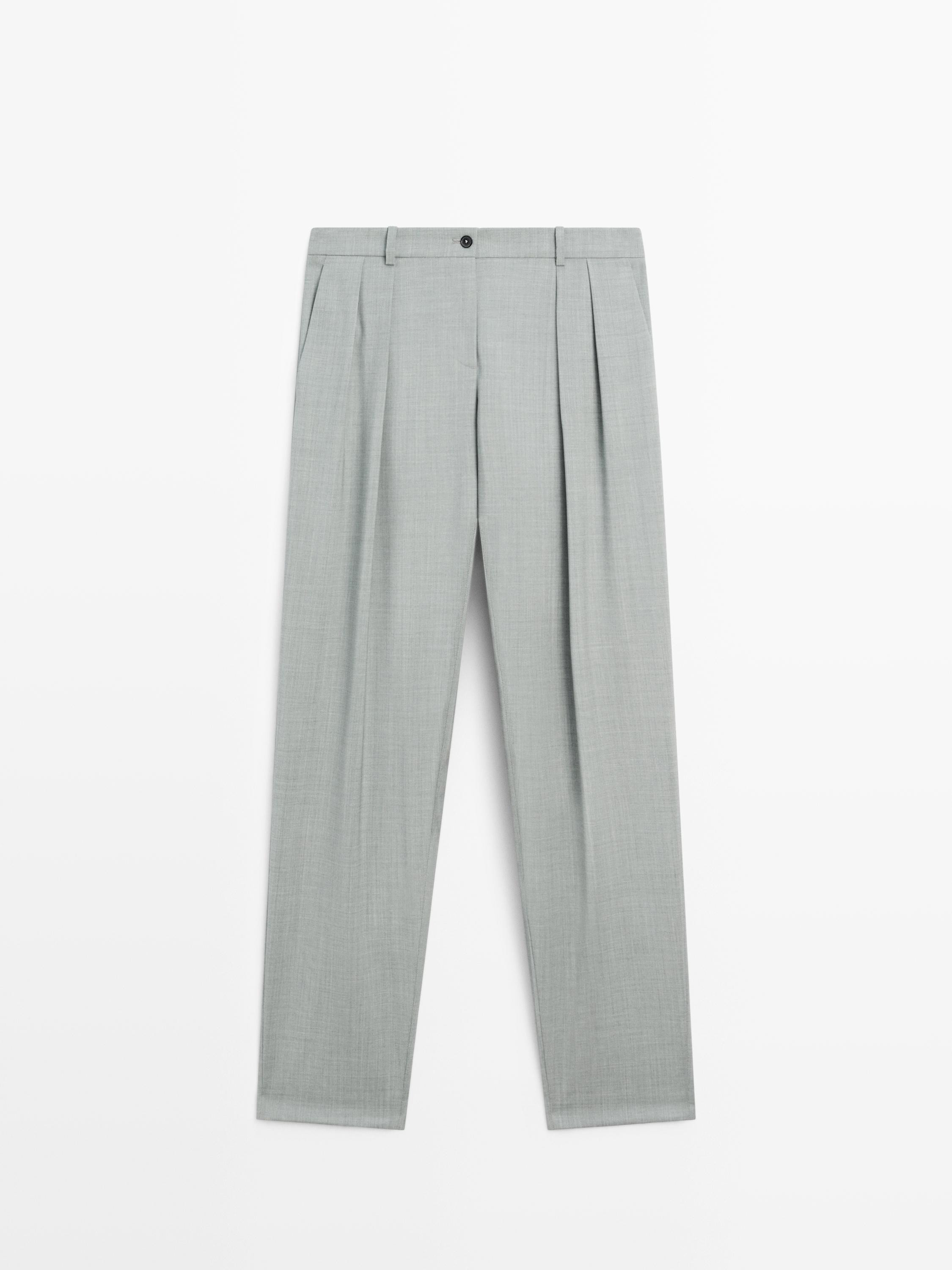 Flowing trousers with darts | Massimo Dutti UK