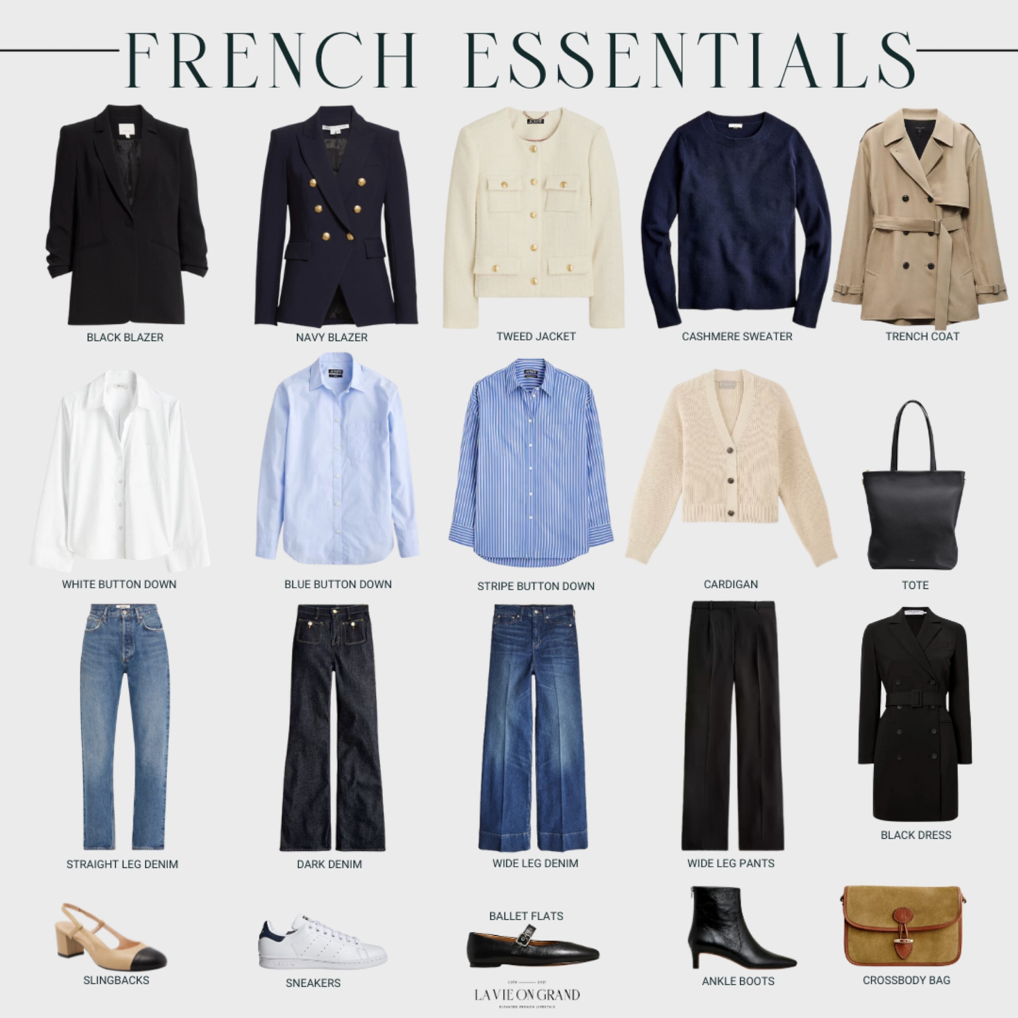 French Wardrobe Essentials 1 of 2
Add these classic pieces to your wardrobe for fall. 
Denim
Blazers
Button Downs 

#LTKOver40 #LTKStyleTip #LTKSeasonal