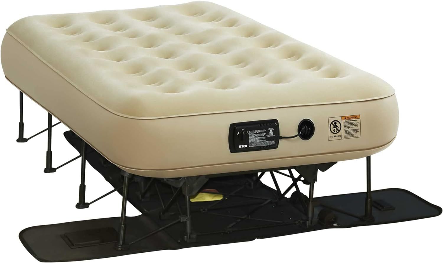 Simpli Comfy EZ Bed Twin Self-Inflating Air Mattress with Built-in Frame, Pump and Wheeled Case, ... | Amazon (US)