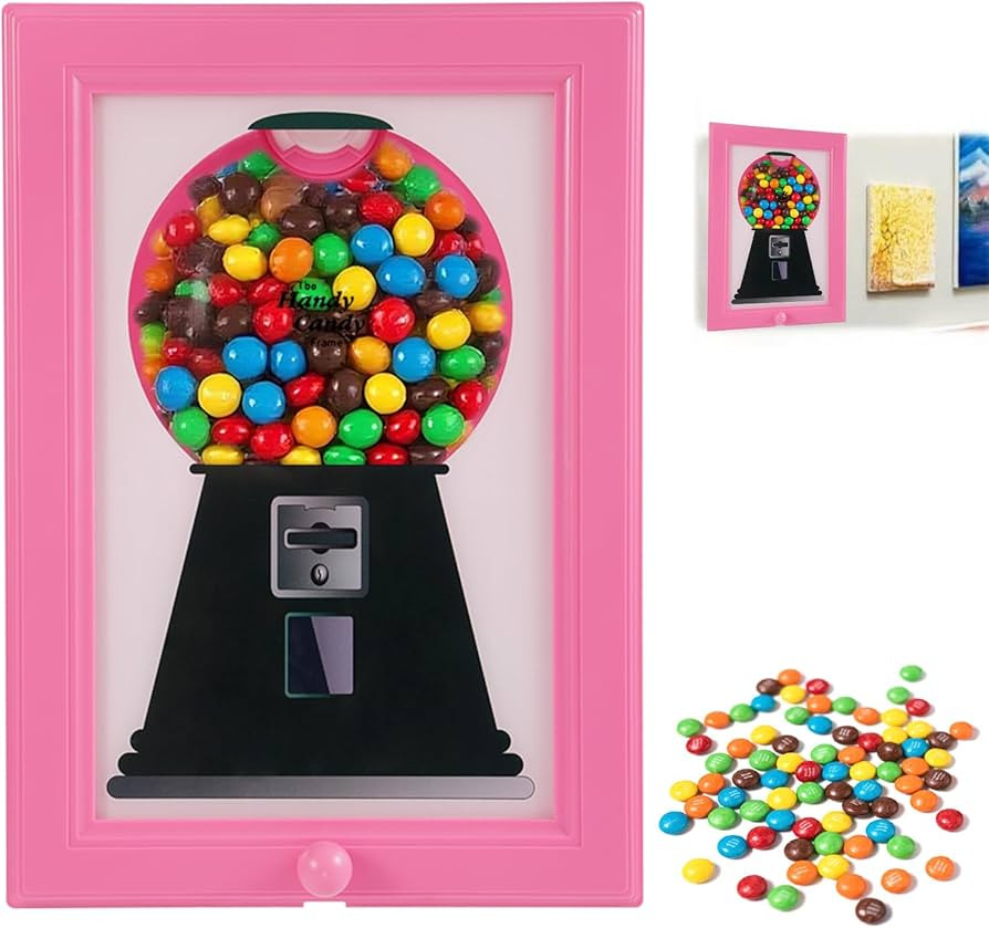 Candy Dispenser Picture Frame, Wall Mount Gumball Machine Creative Handy Candy Dispenser for Desk... | Amazon (US)