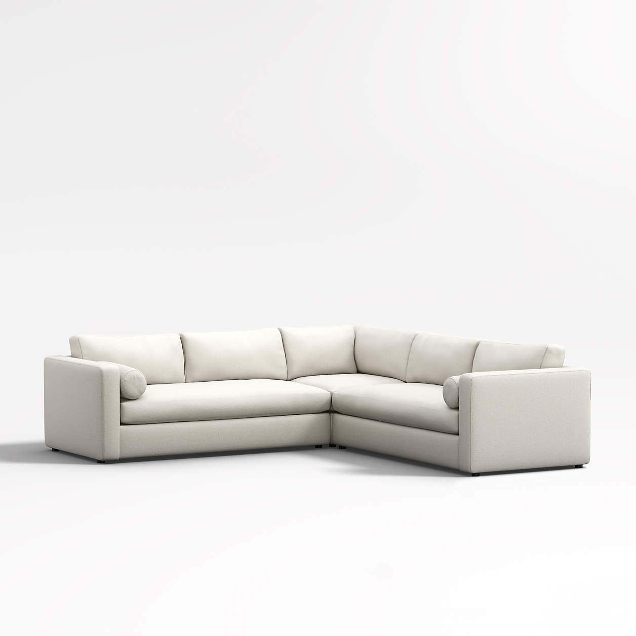 Aris 3-Piece L-Shaped Bench Sectional Sofa + Reviews | Crate & Barrel | Crate & Barrel