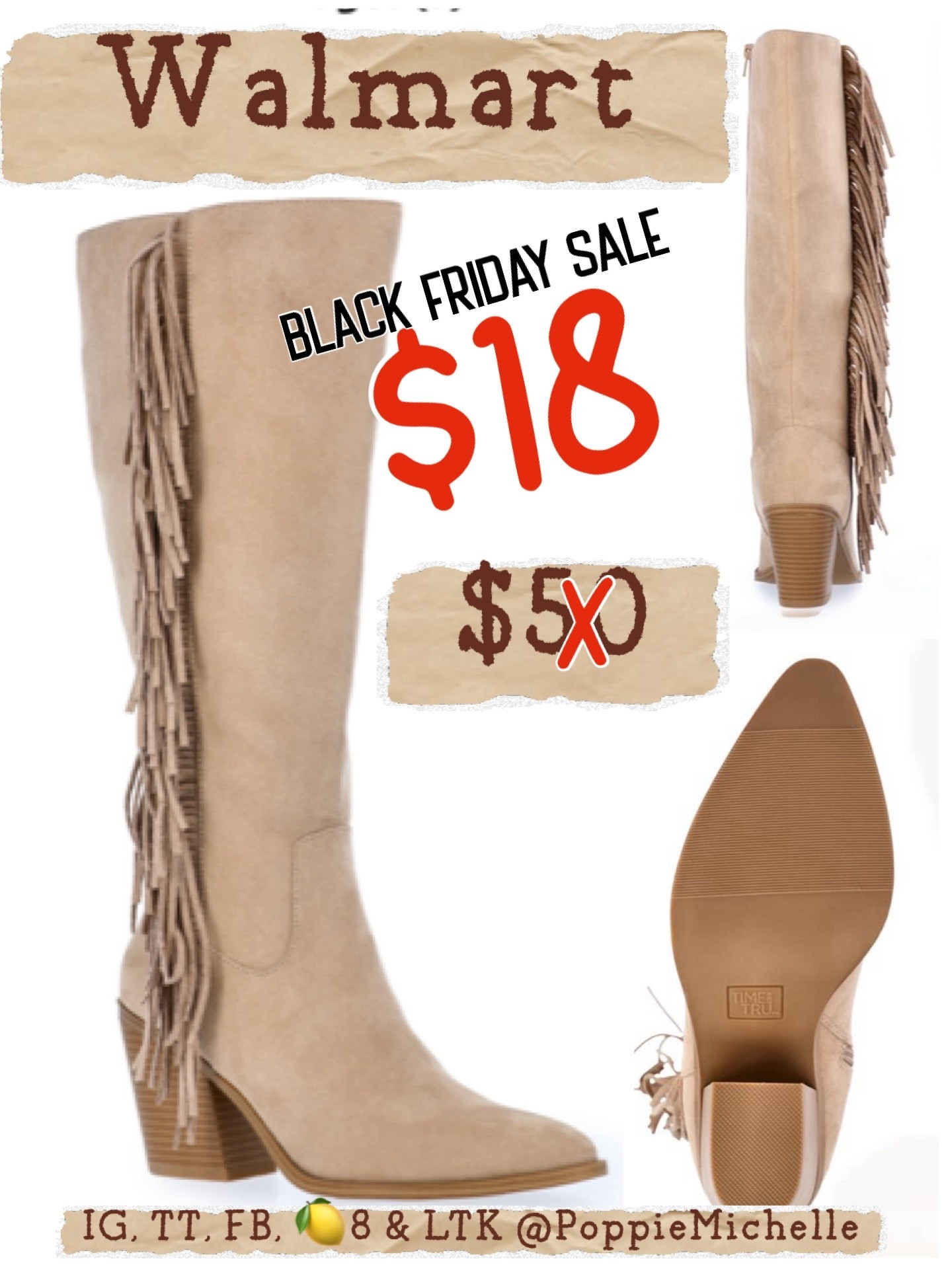 Walmart Fashion 
Walmart Style
Walmart Outfit 
Time and Tru Fringe Boot
Tall fringe side boot
Tan suede fringe boot
Tall side fringe suede boot 
PoppieMichelle 

#LTKFindsUnder50 #LTKShoeCrush #LTKSeasonal

#LTKCyberWeek #LTKHoliday #LTKSaleAlert