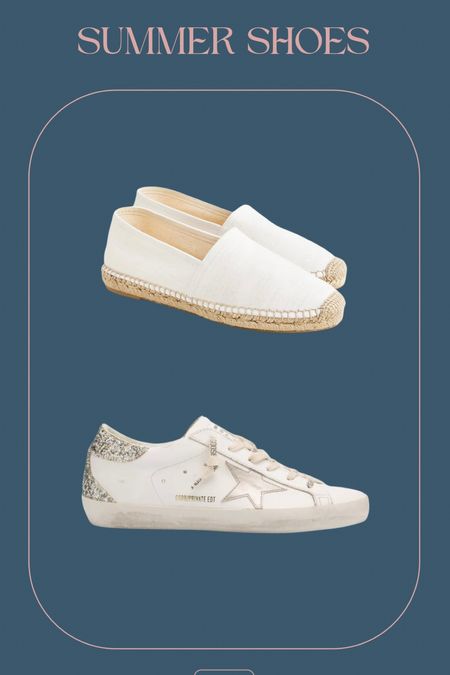 Love these shoes for summer! The flat espadrilles and white golden goose sneakers are great to pair with a summer dress, skirt or linen shorts!



#LTKstyletip #LTKshoecrush #LTKover40