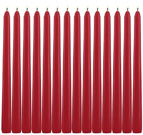 Amazon.com: HELLY 14 Pack Tall Red Taper Candles - 10 Inch Red Dripless, Unscented Dinner Candle ... | Amazon (US)