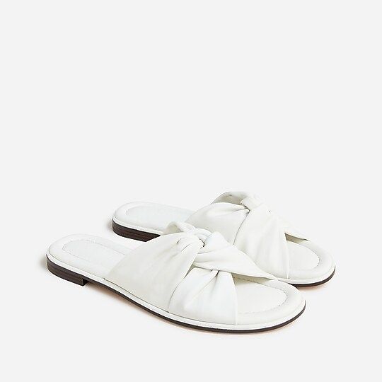 Menorca padded twist-knot sandals in leather | J.Crew US