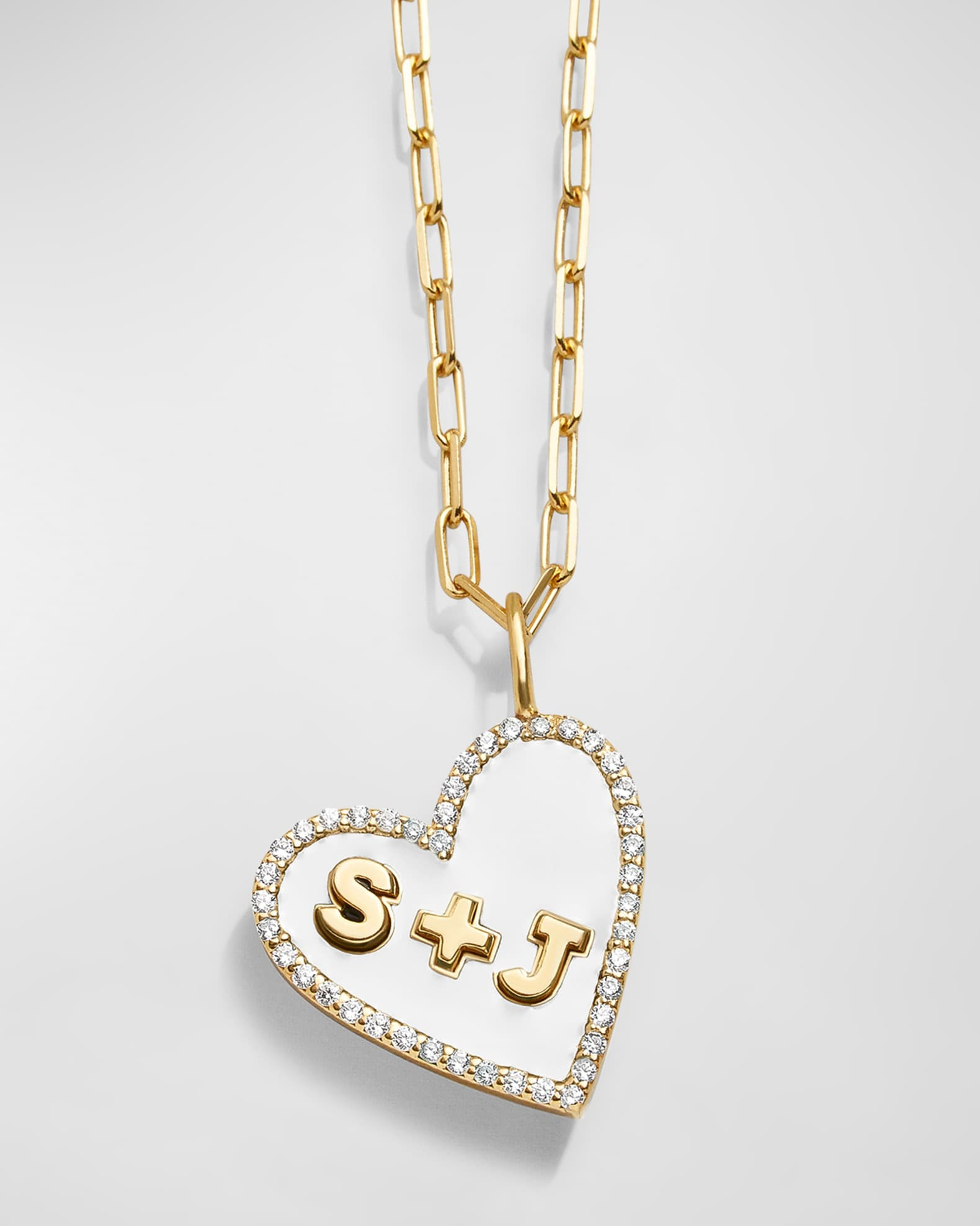 18K Gold-Plated Custom Reversible Heart Necklace | Neiman Marcus